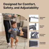 Baby Walking Helper Harness - Help Toddlers Learn to Walk Stand Up with Adjustable Handheld Walker - Learning Assistance Safety Belt Harness Support for Babies 6 to 24 Months (Gray)