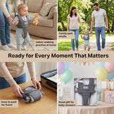 Baby Walking Helper Harness - Help Toddlers Learn to Walk Stand Up with Adjustable Handheld Walker - Learning Assistance Safety Belt Harness Support for Babies 6 to 24 Months (Gray)