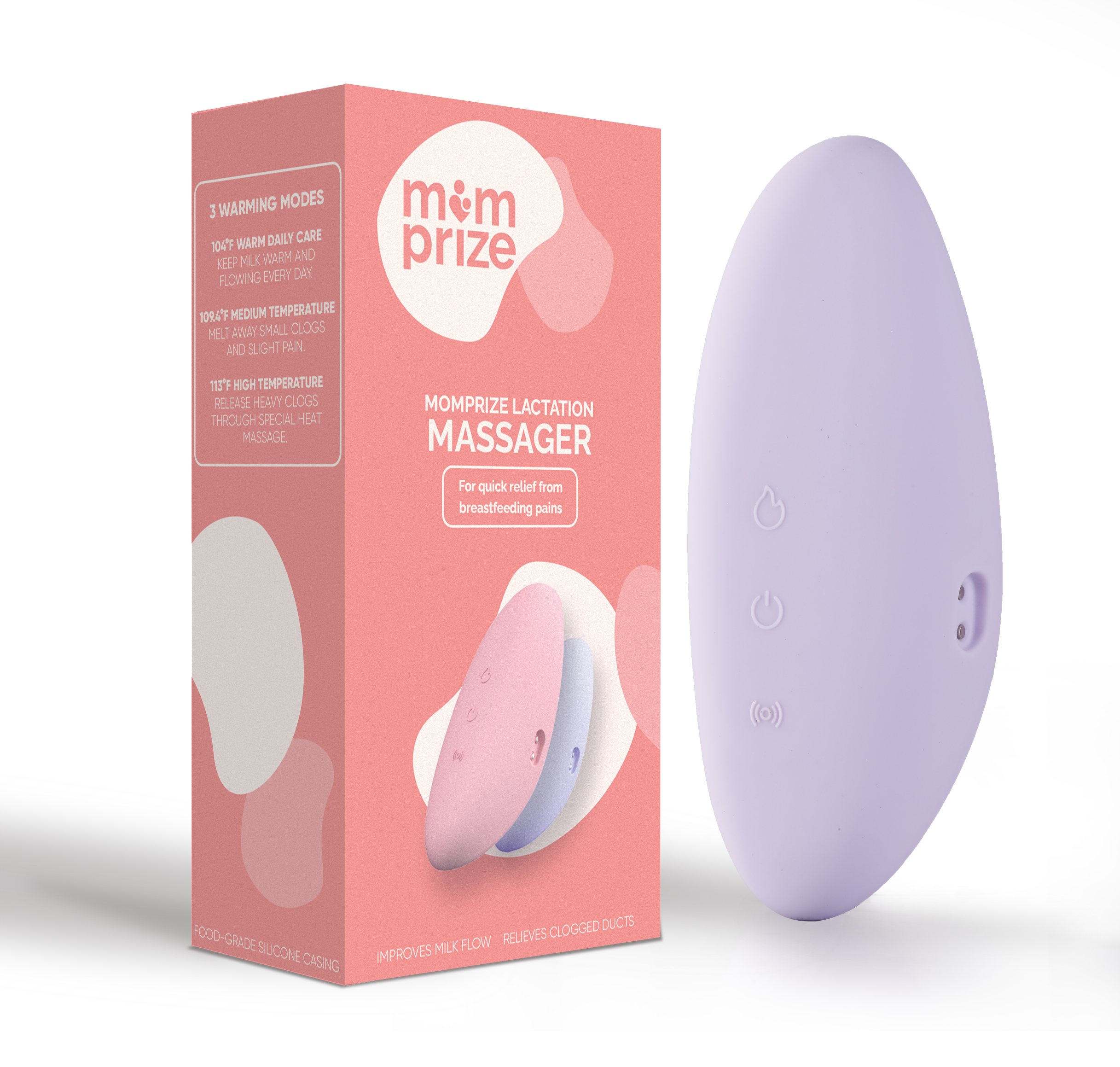 Double Lactation Massager Warming for Breastfeeding, Pumping, Heat &  Vibration f